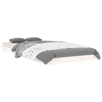 vidaXL Estructura De Cama Madera Maciza De Pino Blanco 90x200 Cm Vidaxl