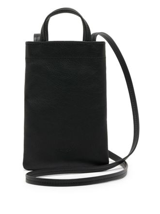 Mars&egrave;ll leather phone holder - unisex - Leather - One Size - Black