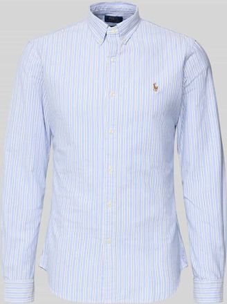 Polo Ralph Lauren Slim Fit Freizeithemd mit Knopfleiste in Rauchblau, Gr&ouml;&szlig;e XXL