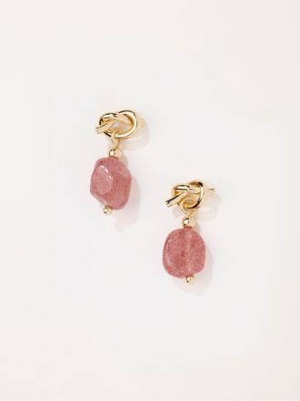 Fat Face FatFace Knot Stone Drops in Pink