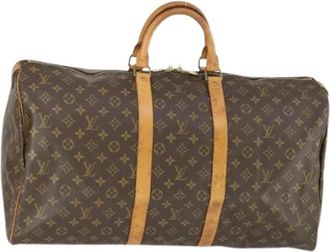 Louis Vuitton Pre-owned Keepall Bag - unisex - Vintage Weekendtas - Bruin - ONE Size - Leer - Vintage