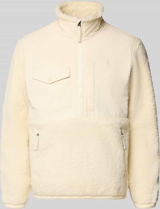 Polo Ralph Lauren Sweatshirt mit Teddyfell in Offwhite, Größe XXL