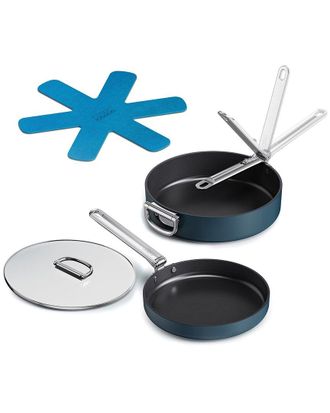 Joseph Joseph Space Ceramic Non-Stick 3Pc Essential Cookware Set With Folding Handles