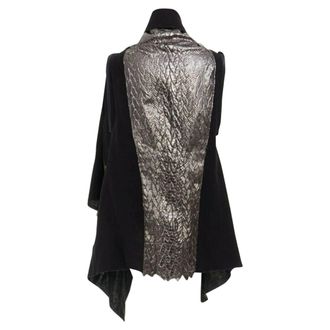 Simona Tagliaferri scaled leather draped vest