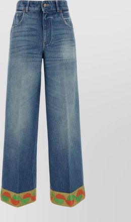 Valentino Garavani denim wide-leg trousers