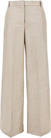 Pinko Lurex viscose and wool-blend pants Woman 38