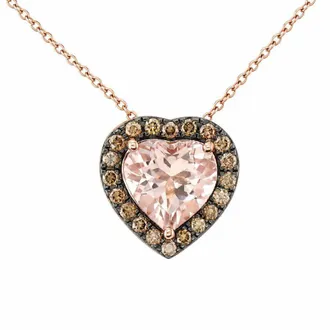 Le Vian Ladies Hearts Pendant Necklace set in 14K Strawberry Gold BVTZ 9