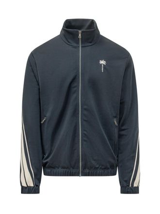 Palm Angels Navy Striped Track Jacket