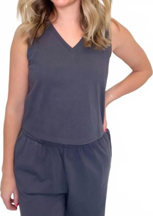 Wishlist Libby Lounge Tank Top In Charcoal