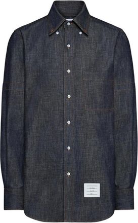 Thom Browne Overhemden, Heren, Blauw, XL, Denim, Mwl 435S F1105 415