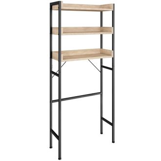 TecTake Estanter&iacute;a de ba&ntilde;o con 3 estantes de 67x25x165,5 cm madera clara