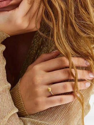 Nanis 18kt geelgouden Baby Élite ring met diamant