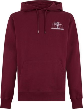 Dr&ocirc;le de Monsieur Maroon Printed Regular Hoodie