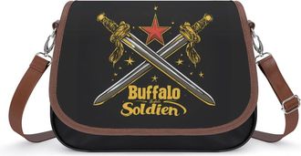 Generic The Old Glory USA Flag Crossbody Bag Womens Handbag PU Message Bags Shoulder Purse with Adjustable Strap