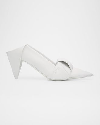 Loewe 70mm Origami Folded Leather Mule Pumps