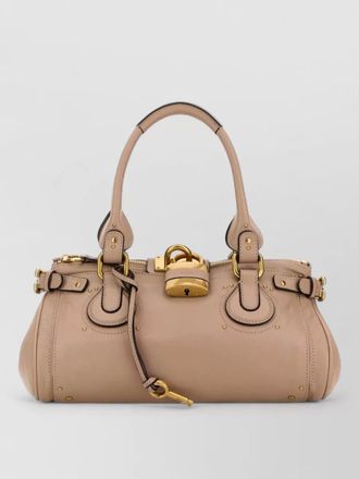 Chlo&eacute; leather paddington shoulder bag padlock buckle