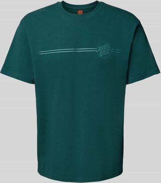 Santa Cruz T-Shirt mit Label-Print in Petrol, Größe XL