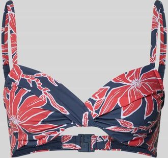 Barts Bikini-Oberteil mit Knotendetail Modell Camolo Underwire in Blau, Gr&ouml;&szlig;e 42CD