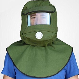 OEM Gorra Protectora Contra Viento Y Arena Para Arenado Suave, Lijado, Pulido Y Protecci&oacute;n Contra El Polvo, Hecha De Lona Resistente Con Cinta Adhesiva &Uacute;n