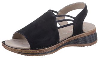 Ara Riemchensandale ARA HAWAII, Damen, Gr. 35, blau (dunkelblau), Veloursleder, Schuhe Riemchensandale, Sommerschuh, Sandalette, Keilabsatz, mit Stretch-B
