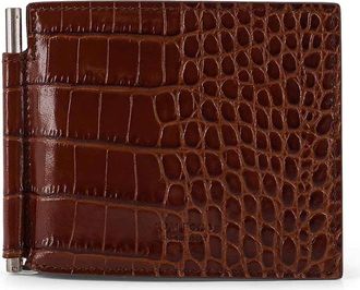 Tom Ford Leather Wallet With Croco Print