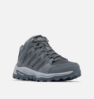 Columbia Wanderschuh COLUMBIA REDMOND IV MID WATERPROOF, Damen, Gr. 37,5, grau (graphite, tea light), Mesh, Synthetik, Schuhe Wanderschuh, wasserdicht