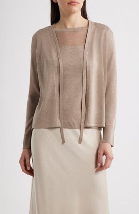 Kobi Halperin Arden Tie Front Cardigan in Natural at Nordstrom, Size Xx-Large