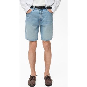 Mango Denim Bermuda Shorts in Medium Blue at Nordstrom, Size 38