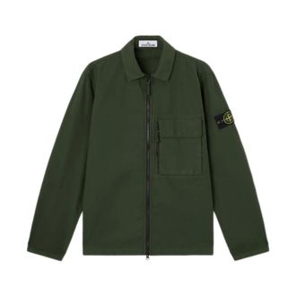 Stone Island Heren, Jassen, Groen, Maat: S Katoen