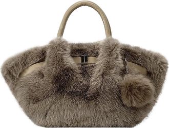 Generic Womens Plush Bags Fluffy Small Crossbody Bag Mini Tote Purses Plush Shoulder Handbag For Women(Color 07)