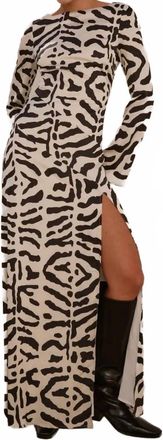 Runaway The Label Montie Long Sleeve Maxi Dress In Black