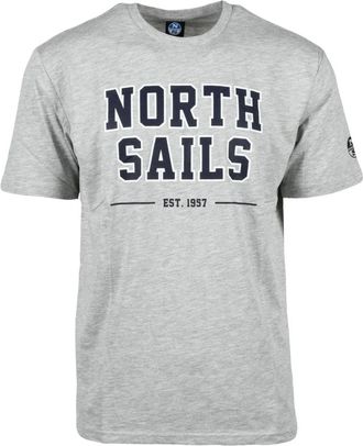 North Sails Tops, Heren, Grijs, S, Katoen, T-shirt