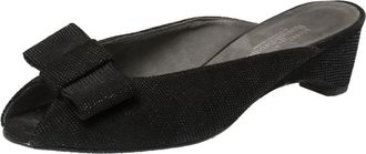 Stuart Weitzman Black Suede Slide Sandals