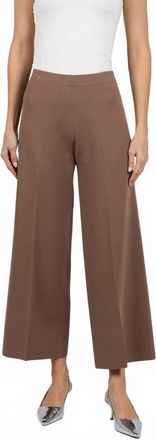 D.exterior Wide Leg Trousers In Mocha