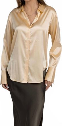 Frame Denim Standard Silk Shirt In Butter