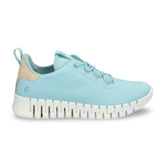 Ecco Ecco Gruuv Nubuck Leather Womens Fashion Trainers - Aquatic Powder - Size:UK 6.5-7