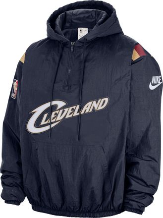 Nike Cleveland Cavaliers Hardwood Classics Nike Mens Therma-FIT NBA 1/2-Zip Hoodie in Blue | HQ5326-419
