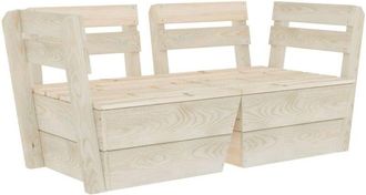 vidaXL Sof&aacute; de palets de jard&iacute;n 2 plazas madera de abeto impregnada Vidaxl