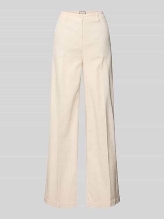 Seductive Hose mit B&uuml;gelfalten und Eingrifftaschen in Beige, Gr&ouml;&szlig;e 34