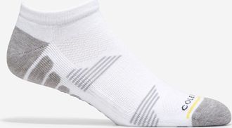 Cole Haan Mens Zer&oslash;grand Performance No-show Socks - White