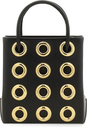 Moschino Black Ring Mini Bucket Bag