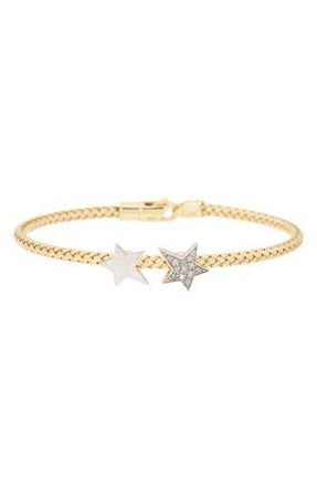 Meshmerise Diamond Embellished Flex Chain Bracelet - 0.1ct in Yellow at Nordstrom Rack