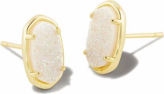 Kendra Scott Womens Emilie Stud Earrings In Gold Iridescent Drusy
