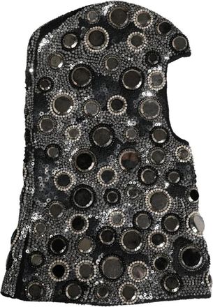Dolce & Gabbana Embellished Balaclava Hat - Dames - Hoeden - Zwart - ONE Size - Wol - Accessoires