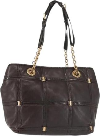 Ferragamo Pre-owned Leren Schoudertas - Dames - Vintage Schoudertas - Bruin - ONE Size - Leer - Vintage