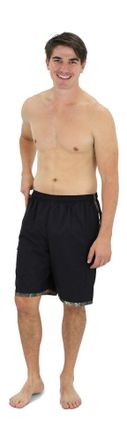 Mossy Oak Mens Cargo Swimwear Board Shorts, Black, XL
