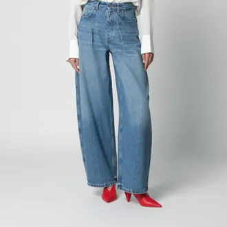Jacquemus Ovalo jeans in indigo De-N&icirc;mes denim
