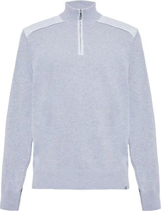 Paul & Shark LINEN FRESCO COTTON 1/4 ZIP Size: M, colour: GREY