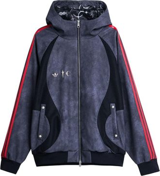 adidas x THUG CLUB TEAMGEIST Faux Leather Jacket Asia Sizing Black Antique Silver KC2222
