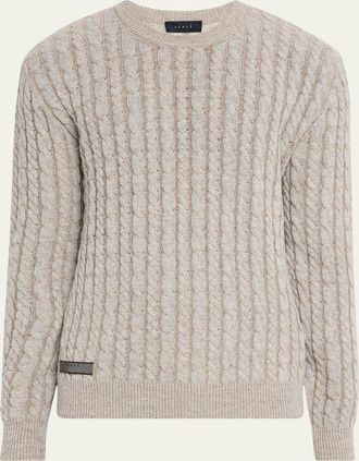 Sease Mens Linen-Cashmere Cable Sweater